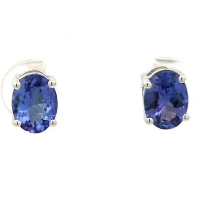 Video 2.11CT 925 Sterling Silver Natural Tanzanite AAA Grade Stud Earrings  • $469