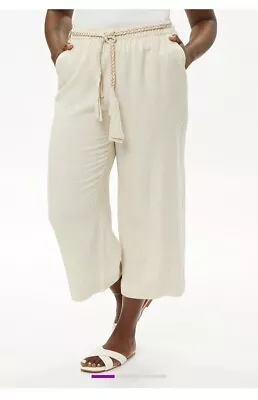 Matilda Jane Good Hart 2XL Creme Lounge Pants/Capris Braided Belt New • $39.99