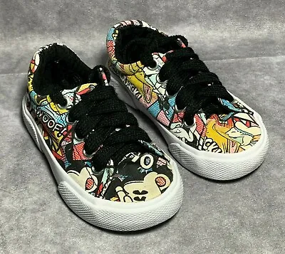 Disney Parks Mickey Mouse & Friends Sneakers Toddler 5/6 All Over Comic Print • $17.99