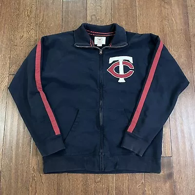 Minnesota Twins Sweatshirt Sweater 47 Brand Heavy Full Zip Collar Baseball MLB • $24.98