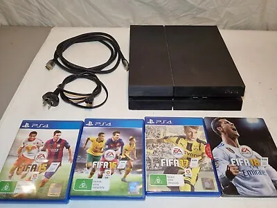 $240 • Buy Sony Playstation 4 1TB PS4 Console Black + FIFA 15, 16, 17, 18 + 1 Controller