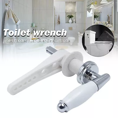 Bathroom Traditional Ceramic Cistern Lever Toilet Flush Handle Replacement New • £5.94
