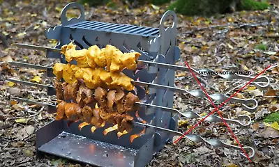 Kebab Cooker Bbq Log Burner Grill Outdoor Seating Fire Rotisserie Skewer • £80