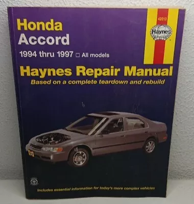 Haynes Repair Manual 42013 Honda Accord 1994-1997 All Models • $10