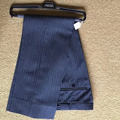 Masonic Mens Stripe Trousers. 30“ Waist. 29”inside Leg. Black And Grey Stripe. • £20