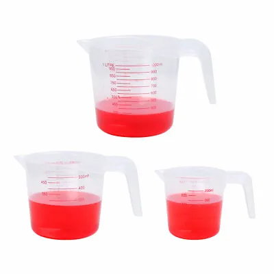 Plastic Measuring Cup Stackable W/Angled Grips Spout For Flour Oil Powder 8-32oz • $6.43