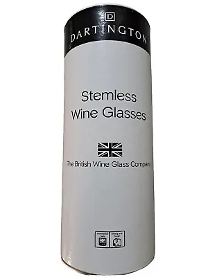 Dartington Stemless Wine Glasses British Wine Glass Company - Boxed Set Of 2 • $34