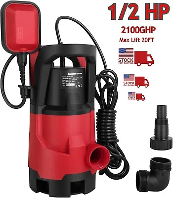 1/2HP Clean Dirty Submersible Water Pump Swimming Pool Pond Flood 2100GPH New • $44.95