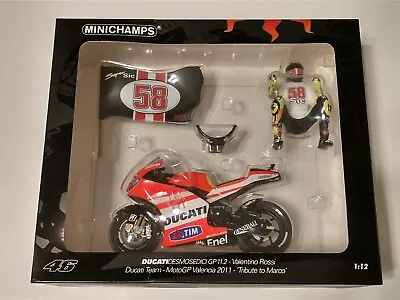 Minichamps 1/12 Ducati GP11.2 Valentino Rossi MotoGP Valencia 2011 'Tribute... • $405