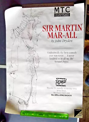 Ralph Steadman Poster MTC 1994  Sir Martin Mar-All  Theatre Royal Winchester • £17.50