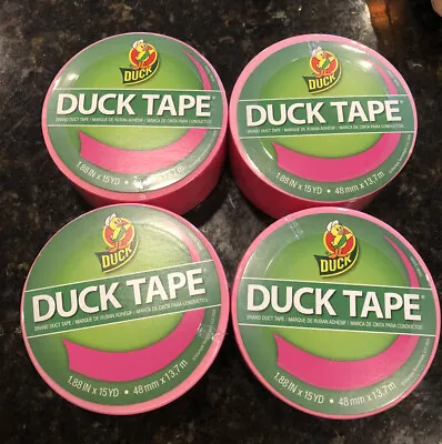 4 Pack Of Color Duck Tape® Brand Duct Tape - Neon Pink 1.88 In. X 15 Yd. • $30.99