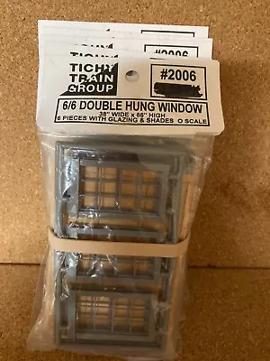 Tichy Train 2006 - 6/6 Double-Hung Windows - Pack Of 6 - O Scale  38  X 66  • $3.75