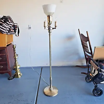 Vintage Mid-Century Stiffel Mogul Torchiere Candelabra Floor Lamp Solid Brass 59 • $300