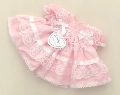 Baby Girls Traditional Romany Pink Or Lilac Frilly Lace & Bows Dress *Small Fit* • £23.49