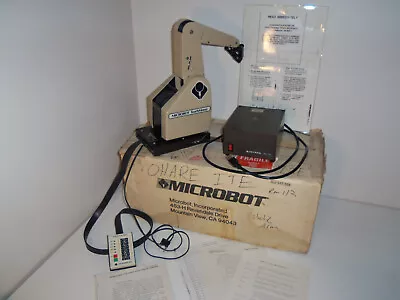 Microbot Teachmover Model TCM FUNCTIONING Robot Arm W/Remote Original Box Manual • $649.99