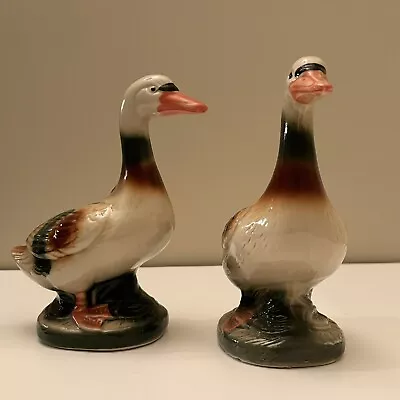 Vintage Ceramic Mallard Duck Figurine Made In Brazil 7-1/2  Tall (Set Of 2) • $12