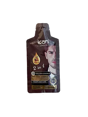 Brown Instant Gray Coverage Hair Dye Shampoo 3 Minutes Hair Colour Sachet • £2.95