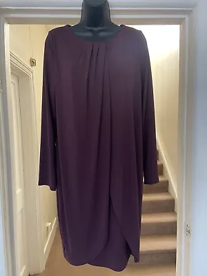 Marks & Spencer Dress Burgundy Size 12 Long Sleeves  • £18