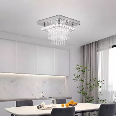 Ceiling Light Crystal Living Dinning Bedroom Kitchen Modern LED Minimalist Lamps • £36.37