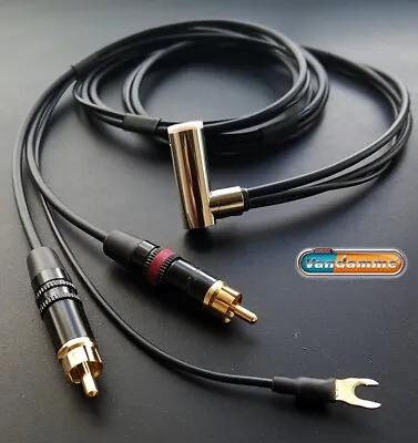 £39 • Buy Van Damme Tonearm Cable - Mini Twisted Pair - Angled Tonearm Connector -1m 