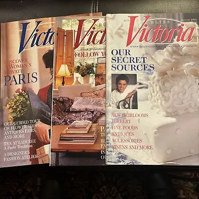 Vintage Victoria Magazine Lot Set Of Three 2000 • $14