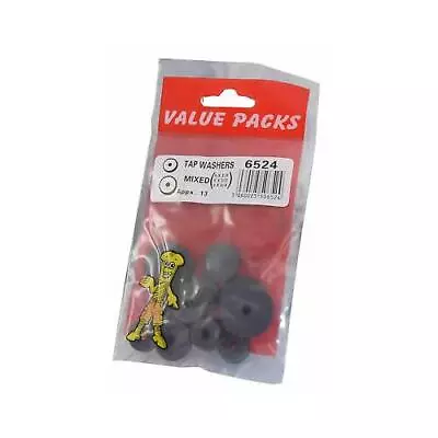 Assorted Rubber Flat Tap Washers For Sink Bath & Taps Sizes 3/8  1/2  3/4 . • £3.79