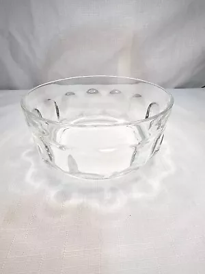 Arcorac Thumbprint Petale Blown Glass Salad Serving Bowl Crystal • $14.99