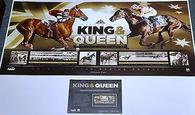 Black Caviar And Phar Lap  The King And Queen  Print Only + Coa  - Luke Nolen • $59.95