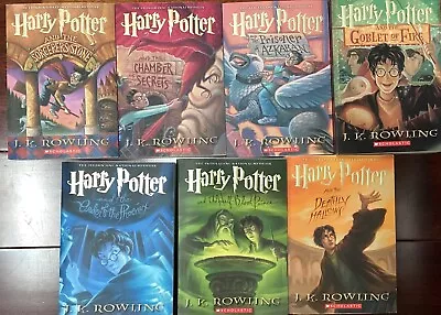 Harry Potter Paperback Book Set Complete Series 1-7 By J.K. Rowling • $30