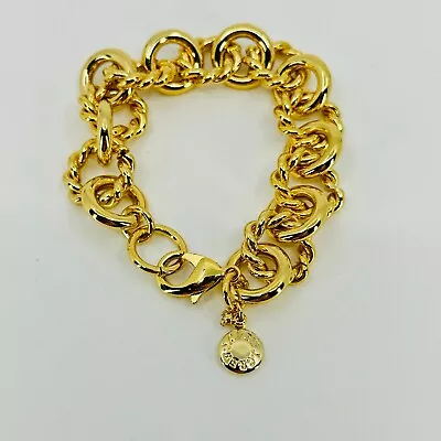 J. Crew Bracelet Chain Link Spiraled Classic Basic Everyday Gold Tone 7  Jewelry • $19.51