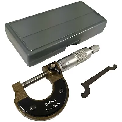 0-25mm Metric Utility Micrometer With Storage Case 0.01mm Accuracy • $24.99