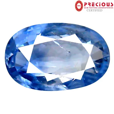 1.10 Ct PGTL Certified Grand Looking Oval Cut (8 X 5 Mm) Ceylon Blue Sapphire • $79.99