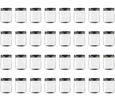 Novelinks 8 Ounce Clear Plastic Jars Containers With Screw On Lids - Refillab... • $27