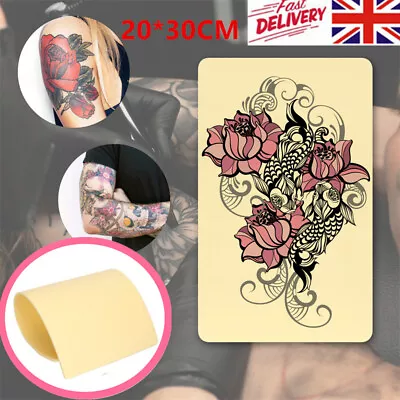 Tattoo Practice Fake Skin A4 20x30cm Silicone Double Sided 3mm Thick Reusable UK • £25