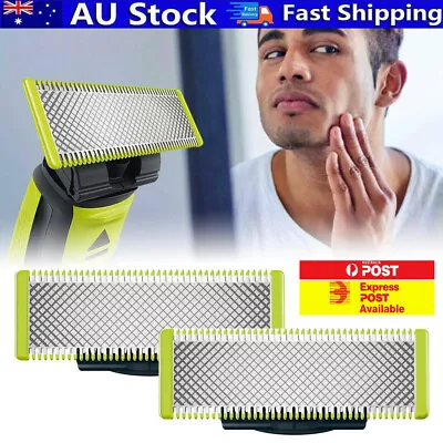 $13.99 • Buy 1-4 Pcs Mens Manual Beard Shaver Head Blades For Philips OneBlade Razor Trimmer