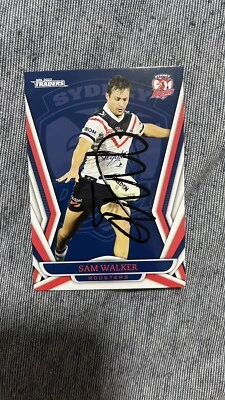 $15 • Buy Signed Sam Walker Sydney Roosters 2023 NRL Traders Card 140