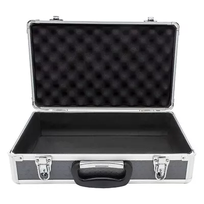 Large Grey Lockable Protective Flight Carry Case Foam Tool Camera Secure Storage • £26.56