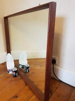 Mid Century Retro Mirror Danish Teak Large Mirror • £95