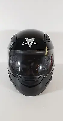 Vega X888 Full Face Motorcycle Helmet Gloss Black Clear Visor Medium - PREOWNED • $46.47