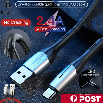 $9.49 • Buy Baseus USB Cable Fast Charging Charger Cord For IPhone 11 Pro Max XS XR 8 7 IPad