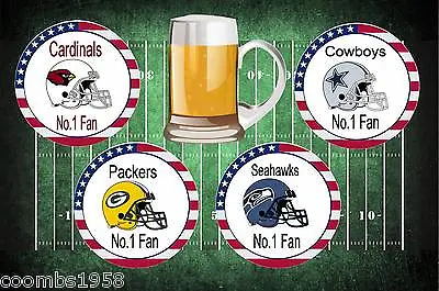 American Football Team Soft Flexible Fabric Drinks Coaster  • £4.99