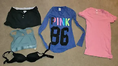 Victoria's Secret Sport / PINK Clothing LOT Womens XS Extra S Shorts Shirt Bra • $9.97