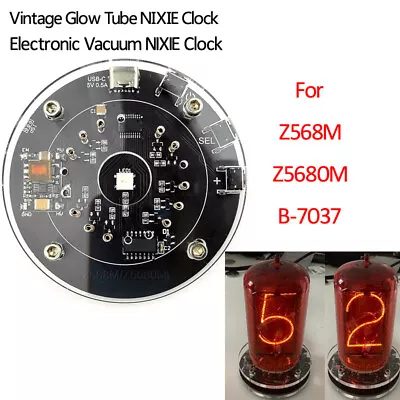 Z568M Z5680M B-7037 Vintage Glow Tube NIXIE Clock Old Electronic Vacuum Time SET • $28.75