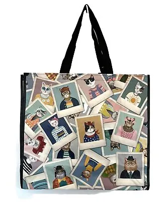 Cat Kitty Reusable Bag~Polaroid Photos~Reusable~Grocery~Shopping~Gift~EcoTote • $8.95