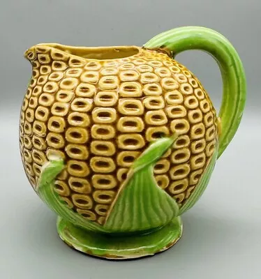 Antique 19th Century Majolica Pottery Ear Of Corn Creamer Milk Pitcher Japan • $55