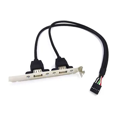 2 Port USB2.0 USB 2.0 Female To Motherboard Mainboard 9Pin PCI Cable Adapter • $5.77