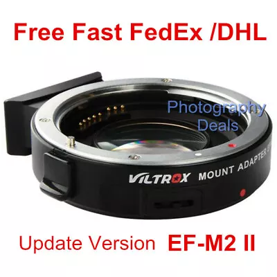 Viltrox EF-M2 II Auto Focus Speed Booster Lens Adapter For EF Lens To Micro M4/3 • $179.99