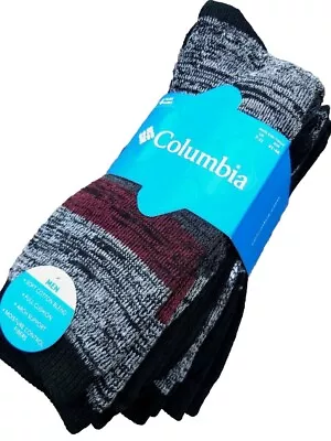 Columbia Mens Socks Full Cushion 4 Pairs UK 7-11 EUR 41-46 Boots Socks Multicolo • £20.99