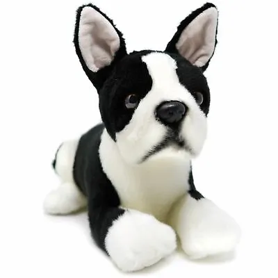 Baxter The Boston Terrier | 12 Inch Stuffed Animal Plush Dog | Tiger Tale Toys • $16.99