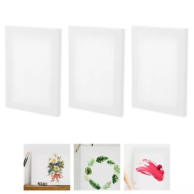  3 Pcs Kids Drawing Pad DIY Blank Art Boards Oil Painting To Stretch • £13.79